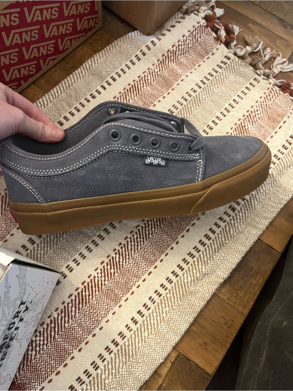 Vans Gray Suede Chukka Boots with Gum Sole